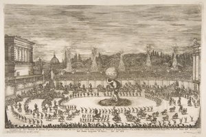 Oslavující svět: Vchod Cosima III de Medici, 1661. od Stefano della Bella