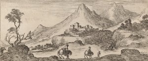 Krajina s hradem, 1641. od Stefano della Bella