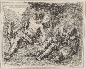 Merkur a Argos, z Mytologické hry Jeu de la Mythologie, 1644. od Stefano della Bella