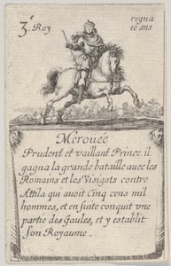 Meroüée Prudent et vaillant..., ze Hry francouzských králů Jeu des Rois de Fran..., 1644. od Stefano della Bella