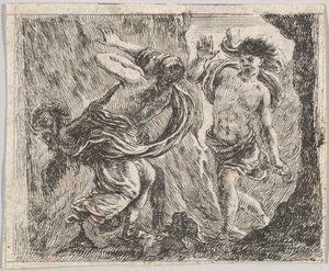 Orfeus a Eurydika z Mytologické hry Jeu de la Mythologie, 1644. od Stefano della Bella