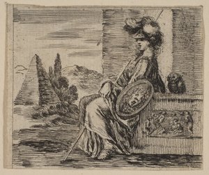 Pallas, z Game of Mythology Game of Mythology, 1644. od Stefano della Bella