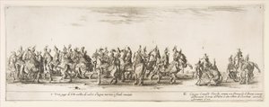 Část vchodu polského vyslanectví I a K, 1633. od Stefano della Bella