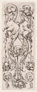 Talíř, od Ornamenti o Grottesche (Ornamenty nebo grotesky) od Stefano della Bella