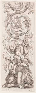 Talíř, ze série Ornamenti o grotesche (Ornamenty nebo grotesky) od Stefano della Bella