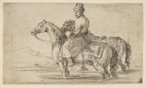 Polský hřebčín koupací koně, ca. 1662. od Stefano della Bella