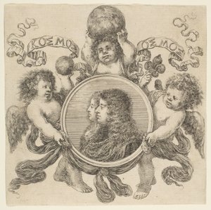 Portrét Cosima de Medici a Marguerite Louise dOrleans, jeho manželky, 1661. od Stefano della Bella