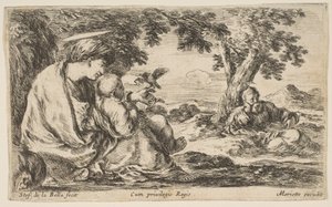 Odpočinek na letu do Egypta, ca. 1641. od Stefano della Bella