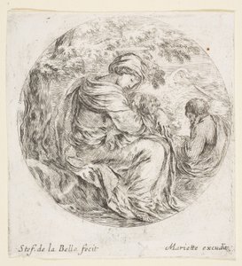 Odpočinek na letu do Egypta, ca. 1641. od Stefano della Bella