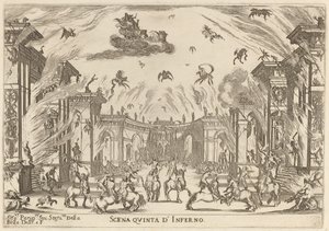 Pátá scéna pekla, 1637. od Stefano della Bella