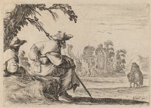 Sedící poutníci, 1642. od Stefano della Bella