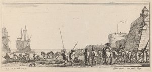 Vojáci dohlížející na nalodění, 1644. od Stefano della Bella