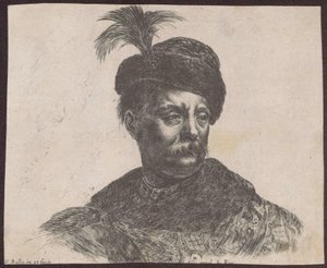 Studie polského šlechtice v podobě busty, ze série „Principii del disegno“ od Stefano della Bella