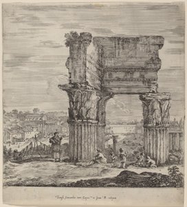 Chrám Svornosti a Forum Romanum od Stefano della Bella