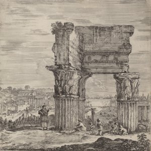 Chrám Svornosti a Forum Romanum, 1656. od Stefano della Bella