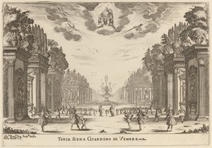 Třetí scéna Giardins of Venus od Stefano della Bella