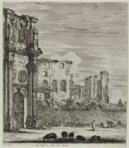 Konstantinův oblouk od Stefano della Bella