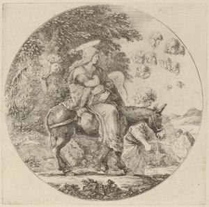 Útěk do Egypta, pravděpodobně 1662. od Stefano della Bella