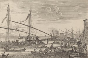 Opevnění u Livorna, pravděpodobně c. 16541655. od Stefano della Bella