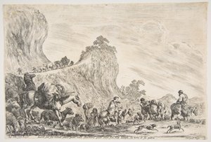 Jákobova cesta v Egyptě, ca. 1647. od Stefano della Bella