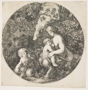 Satyrova žena, 1656 od Stefano della Bella
