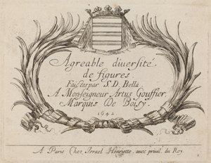Titulní strana pro Agreable Diversity of Figures, 1642. od Stefano della Bella