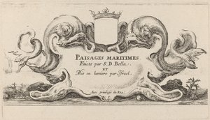 Titulní strana pro Paysages maritimes, 1644. od Stefano della Bella