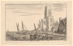 Věž v Calais od Stefano della Bella