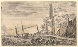 Věž v Calais od Stefano della Bella
