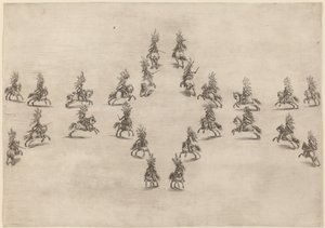 Dvacet čtyři kavalírů v oválu, 1652. od Stefano della Bella