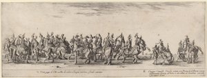 Dvacet stránek a pět tureckých koní, 1633. od Stefano della Bella