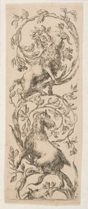 Dvě kozy okusující větve, ca. 1653. od Stefano della Bella