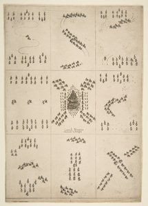 Různé postavy koňského baletu, 1652. od Stefano della Bella