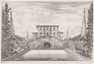 Villa Pratolino De Villa Pratolino (název série) Vues de la villa de Pratolino (název série) od Stefano della Bella