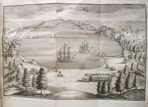 Pohled na přístav Petropavlovsk, 1755 od Stepan Petrovich Krasheninnikov