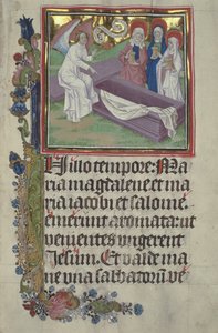 paní Czartová. 3017 IV, fol.9r Svaté ženy u Kristova hrobu