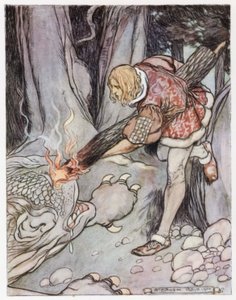 Ilustrace k Siegfriedovi drakobijci (barva lito)