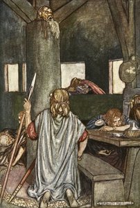 Sualtach probouzí krále, ilustrace z 