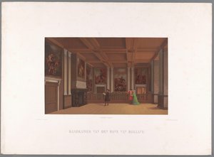 Pohled do interiéru radního sálu, v hraběcích pokojích Council Chamber of den Hove of Holland (název na objektu) od Stortenbeker and Heijligers