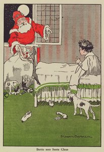 Bertie vidí Santa Clause, knižní ilustrace od Stuart Barker