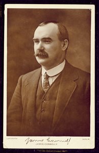 James Connolly (1868-1916) fotografován Lafayettem, Dublin, asi 1910 (sépiová fotografie)