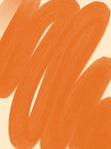 Abstraktní obraz s oranžovými tahy štětcem od Studio Palette