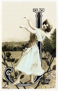 J: Lucette De Berny, umělkyně z Belle Epoque - Abeceda na pohlednici od Studio Reutlinger