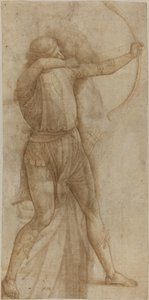 Postava lukostřelce [recto] od Style of Pietro Perugino