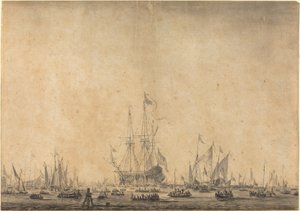 Námořní od Style of Willem van de Velde the Younger