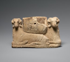 Nádoba nesená dvěma berany, c. 2600-2500 př.nl (sádrovec alabastr) od Sumerian Sumerian