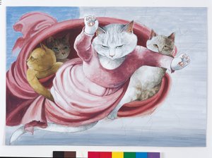 Ilustrace z knihy Cats Galore! A Compendium of Cultured Cats (vyd. 2015) od Susan Herbert