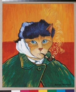 Ilustrace z knihy Cats Galore! A Compendium of Cultured Cats (vyd. 2015) od Susan Herbert