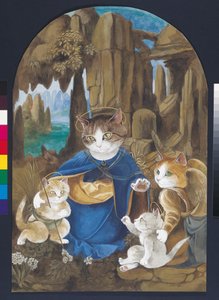 Ilustrace z knihy Cats Galore! A Compendium of Cultured Cats (vyd. 2015) od Susan Herbert