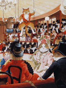 Ilustrace z knihy Cats Galore! A Compendium of Cultured Cats (vyd. 2015) od Susan Herbert